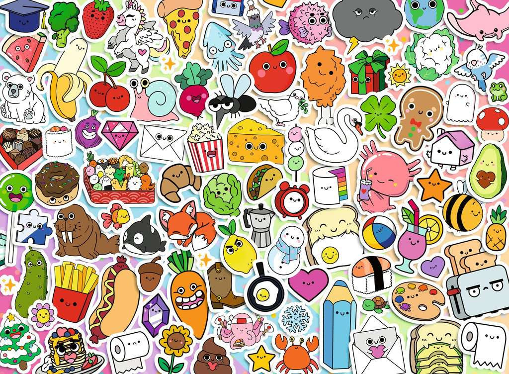 ** Pre-Order ** Cute Kawaii Chaos - 500 Piece Jigsaw Puzzle (Ravensburger)