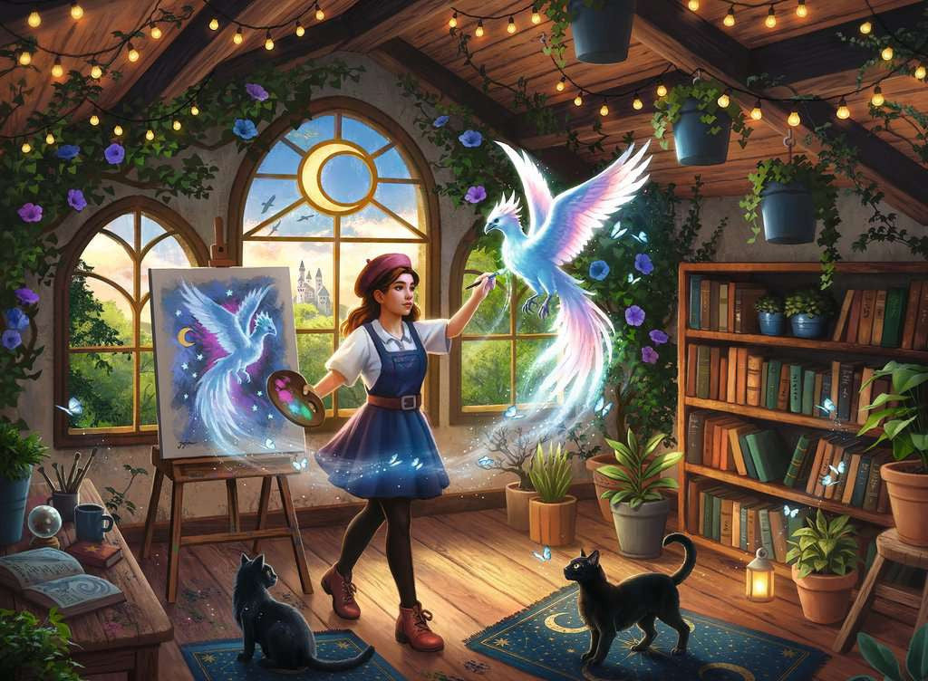 Artwork: Magical Studio – 500 Piece Jigsaw Puzzle (Ravensburger)