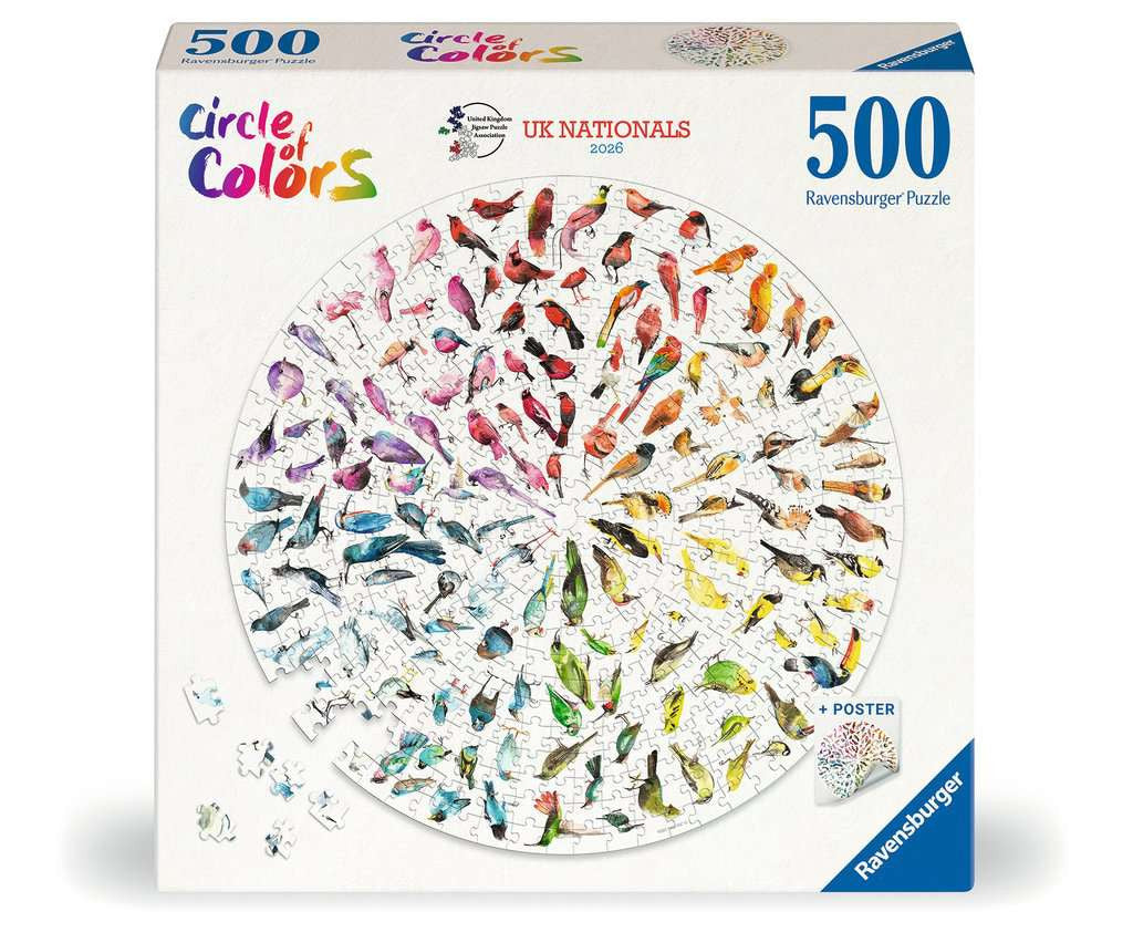 Bird Colour Wheel - 500 Piece Jigsaw Puzzle (Ravensburger) - Image 2