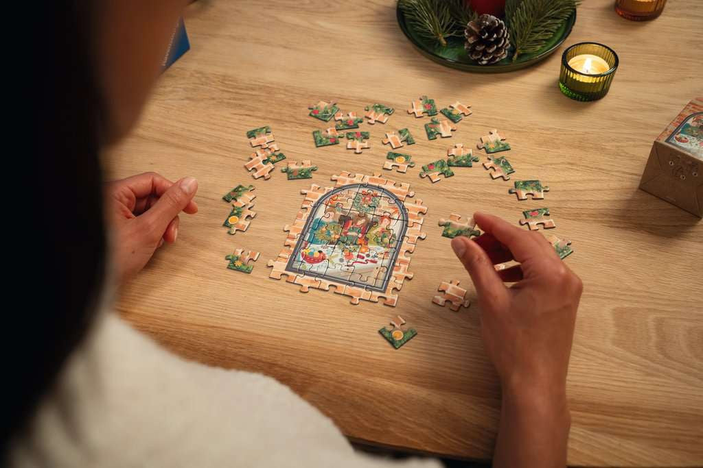 Puzzle in progress: Christmas at Home 2026 Advent Calendar - 24 x 56 Piece Jigsaw Puzzle (Ravensburger)