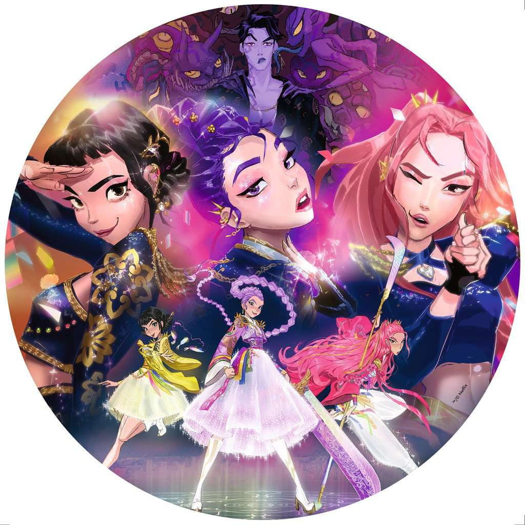 K-Pop Demon Hunters: For the Fans – 500 Piece Round Jigsaw Puzzle (Ravensburger)