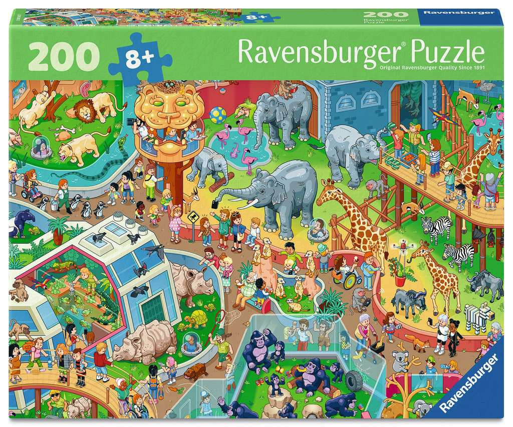 Box, straight on: Zoo from Above – 200 XXL Piece Jigsaw Puzzle (Ravensburger)