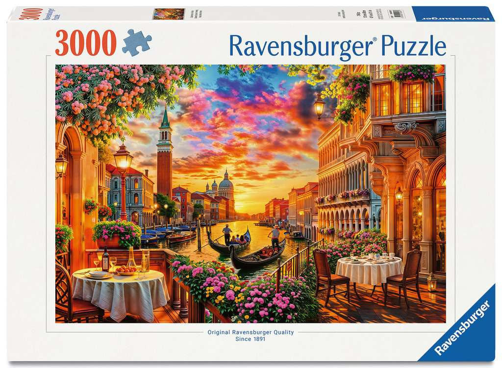 Box, straight on: Golden Hour in Venice – 3000 Piece Jigsaw Puzzle (Ravensburger)