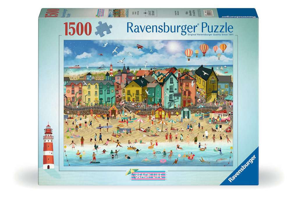 Box, straight on: Beach Life – 1500 Piece Jigsaw Puzzle (Ravensburger)