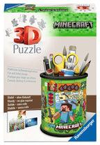 Box, straight on: Minecraft Pencil Holder – 54 Piece 3D Jigsaw Puzzle (Ravensburger)