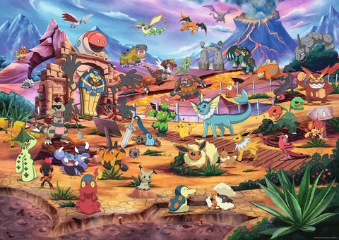 Artwork: Pokémon Collector's Edition: Flareon & Volcanic Desert – 1000 Piece Jigsaw Puzzle (Ravensburger)