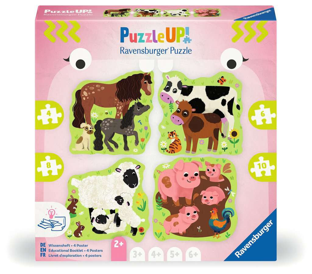 Puzzle Up Farm Animals – 10 Piece Jigsaw Puzzle (Ravensburger)