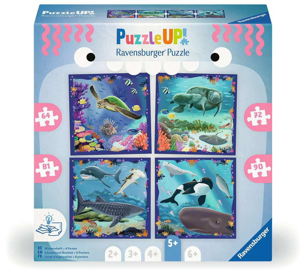 Puzzle Up Ocean Life – 90 Piece Jigsaw Puzzle (Ravensburger)