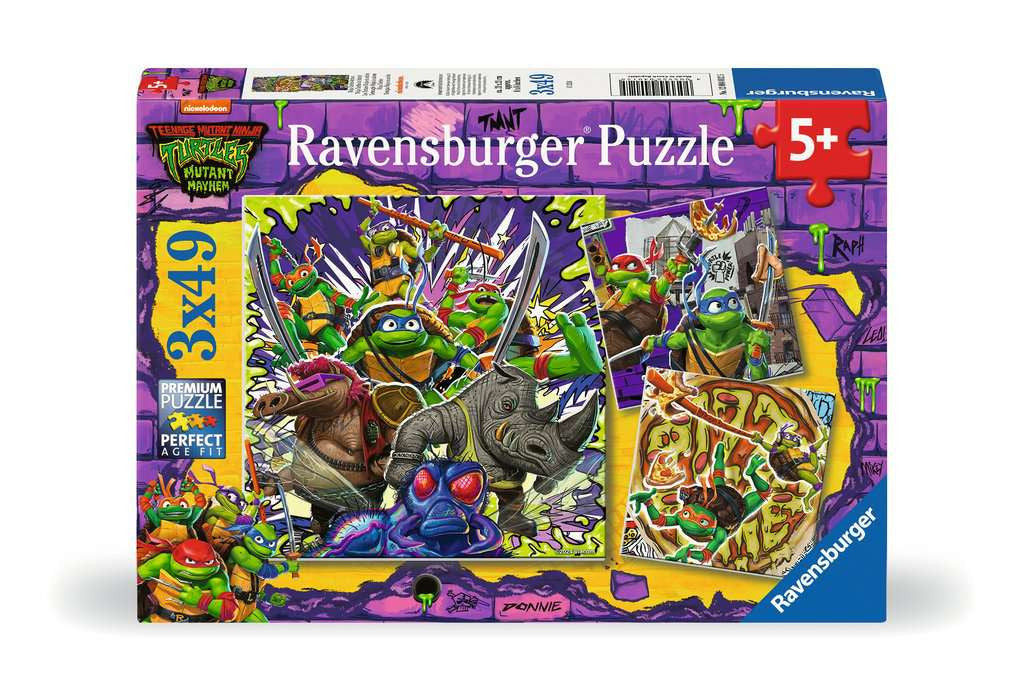 Teenage Mutant Ninja Turtles – 3 x 49 Piece Jigsaw Puzzles (Ravensburger)