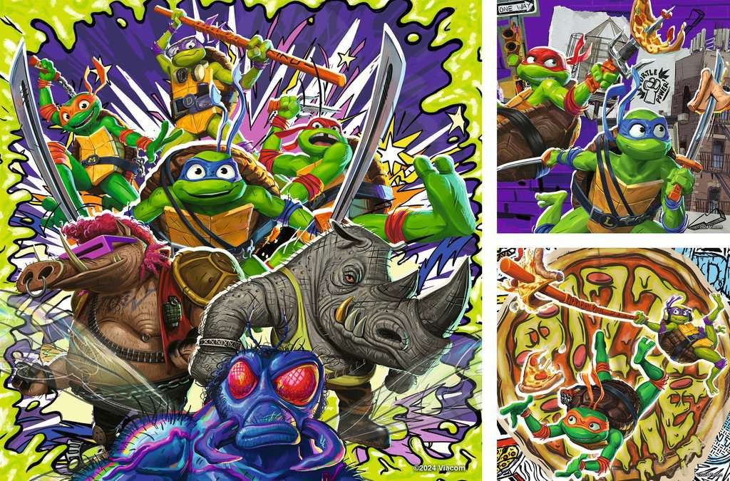Teenage Mutant Ninja Turtles – 3 x 49 Piece Jigsaw Puzzles (Ravensburger)
