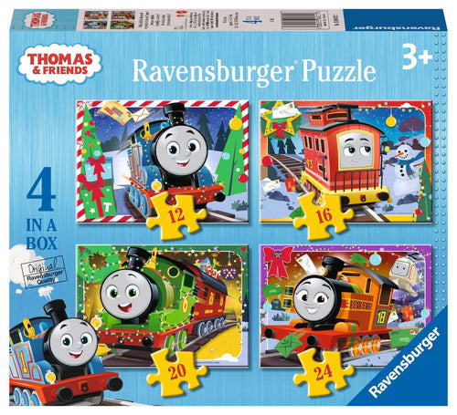 Thomas & Friends Christmas 4 in a Box – 12, 16, 20 & 24 Piece Jigsaw Puzzles (Ravensburger) - Completed Puzzle