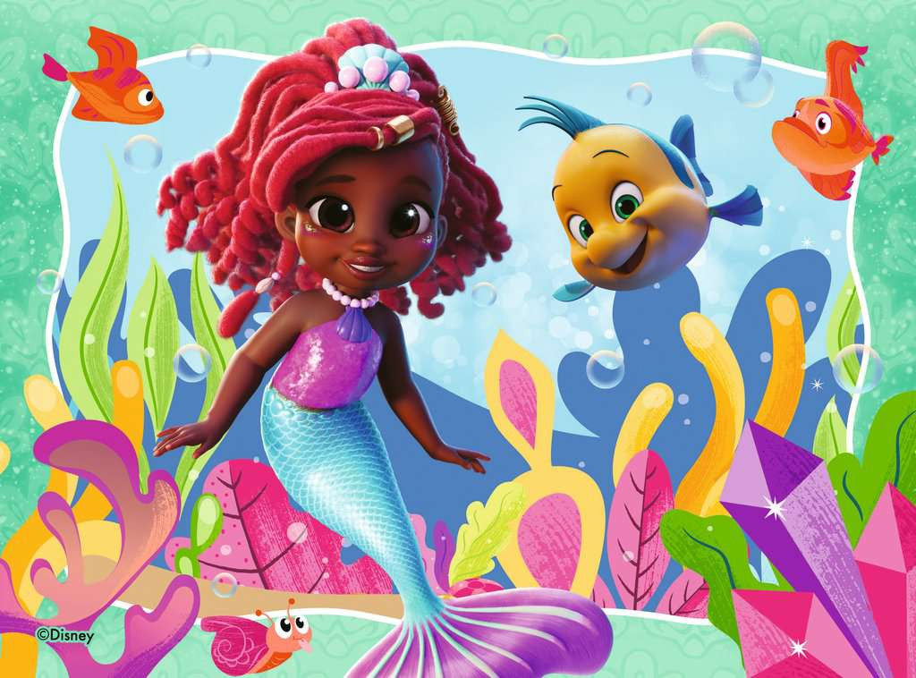 Disney Junior Ariel: Friends Are a Treasure – 4 in a Box (12, 16, 20, 24 Piece) Jigsaw Puzzles (Ravensburger)