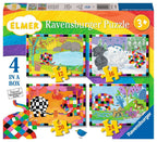 Elmer – 4 in a Box (12, 16, 20, 24 Piece) Jigsaw Puzzles (Ravensburger)