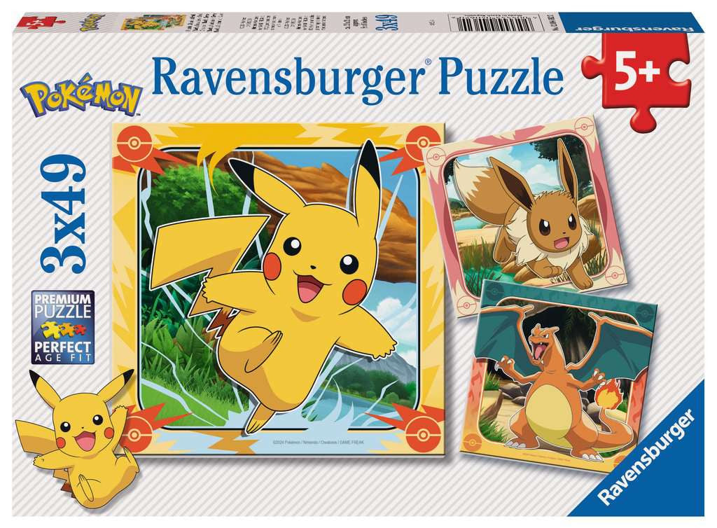 Pokémon – 3x49 Piece Jigsaw Puzzles (Ravensburger)