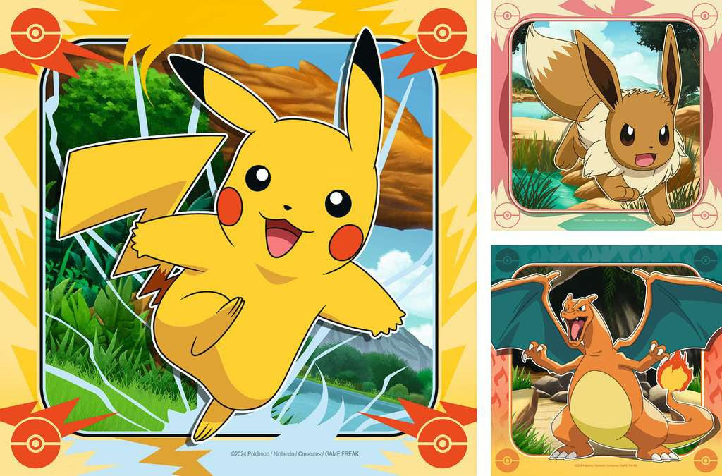 Pokémon – 3x49 Piece Jigsaw Puzzles (Ravensburger)