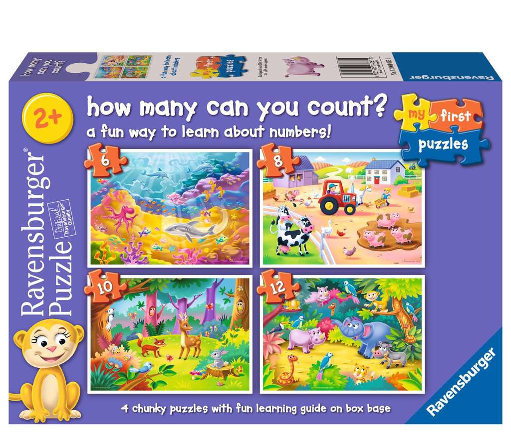 My First Puzzles: How Many Can You Count? – 6, 8, 10 & 12 Piece Jigsaw Puzzles (Ravensburger)