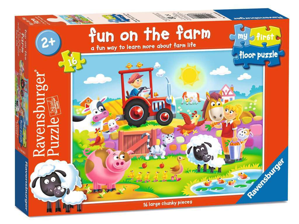 Fun on the Farm My First Floor Puzzle – 16 Piece Jigsaw Puzzle (Ravensburger)