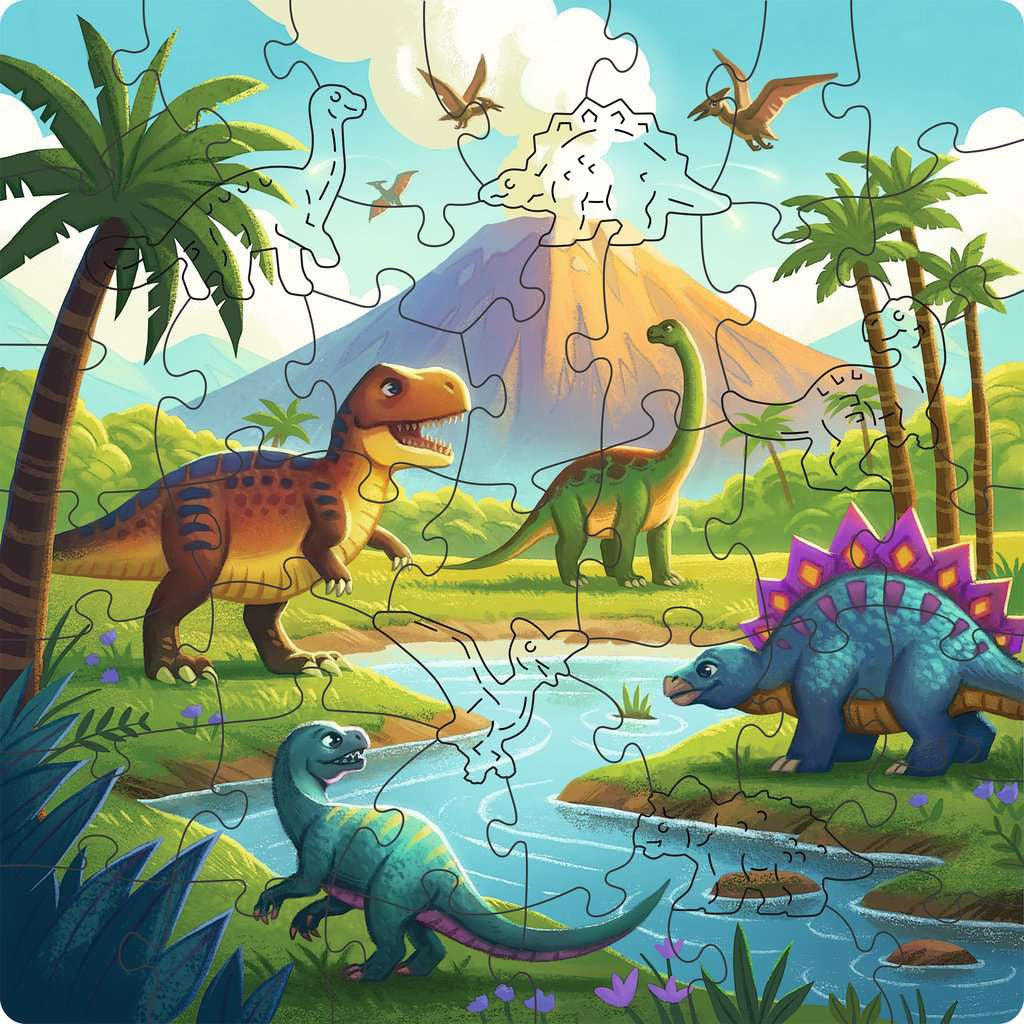 Dinosaurs – 44 Piece Wooden Jigsaw Puzzle (Ravensburger)