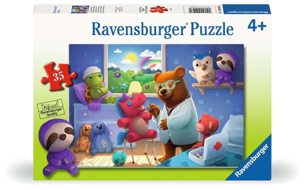 Box, straight on: Stuffed Animal Hospital - 35 Piece Jigsaw Puzzle (Ravensburger)