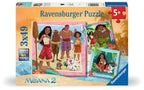 Disney Moana 2: Off to New Adventures – 3 x 49 Piece Jigsaw Puzzles (Ravensburger)