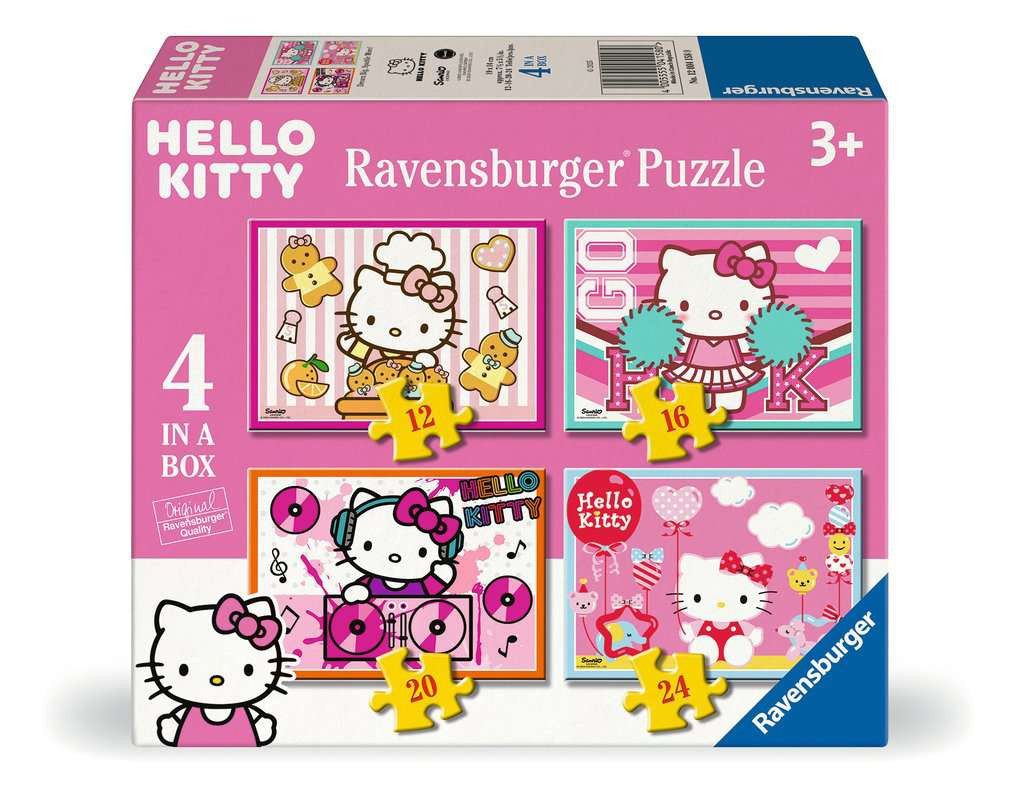 Hello Kitty 4 in a Box – 24 Piece Jigsaw Puzzle (Ravensburger)