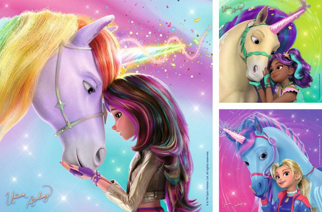 Unicorn Academy – 3 x 49 Piece Jigsaw Puzzles (Ravensburger)