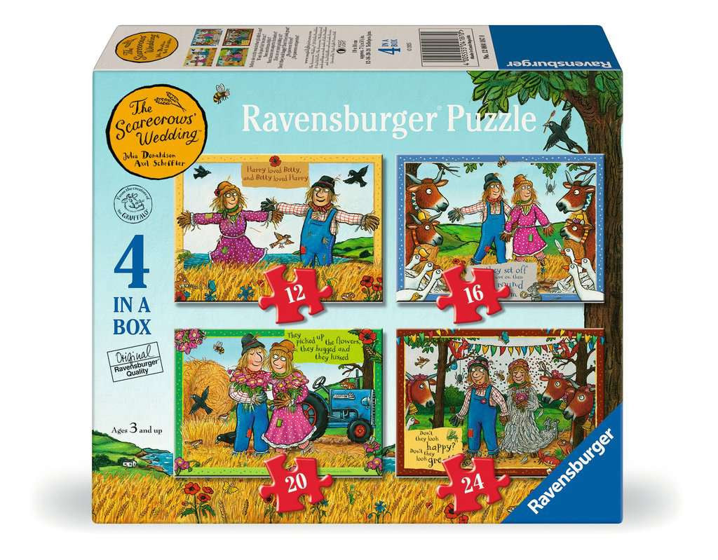 The Scarecrows' Wedding – 4 in a Box (12, 16, 20, 24 Piece) Jigsaw Puzzles (Ravensburger)