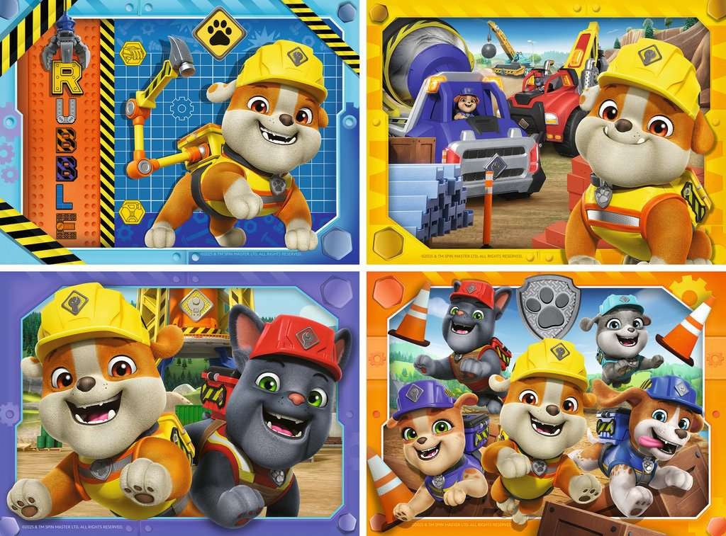 Rubble & Crew 4 in a Box – 12, 16, 20 & 24 Piece Jigsaw Puzzles (Ravensburger)