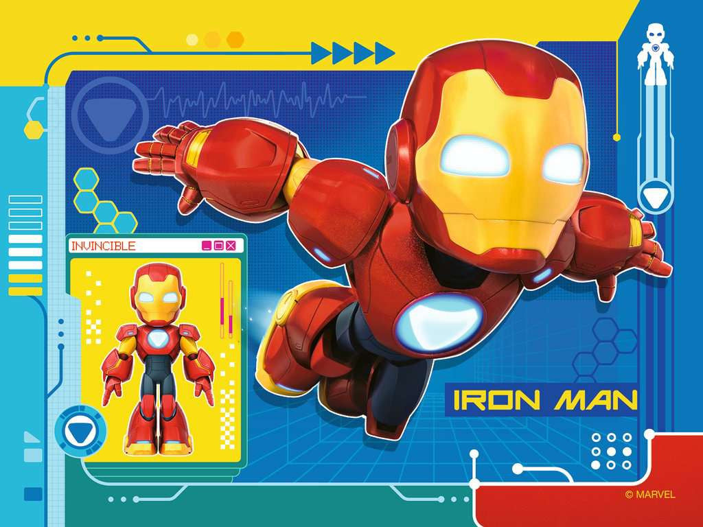 Iron Man & His Awesome Friends – 4 in a Box (12, 16, 20, 24 Piece) Jigsaw Puzzles (Ravensburger)