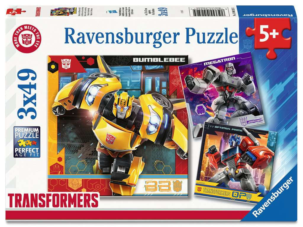 Transformers – 3 x 49 Piece Jigsaw Puzzles (Ravensburger)