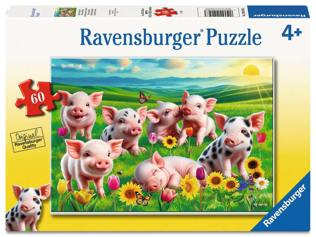 Precious Piglets – 60 Piece Jigsaw Puzzle (Ravensburger)