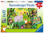 Animal Friends in Nature – 2 x 12 Piece Jigsaw Puzzles (Ravensburger)