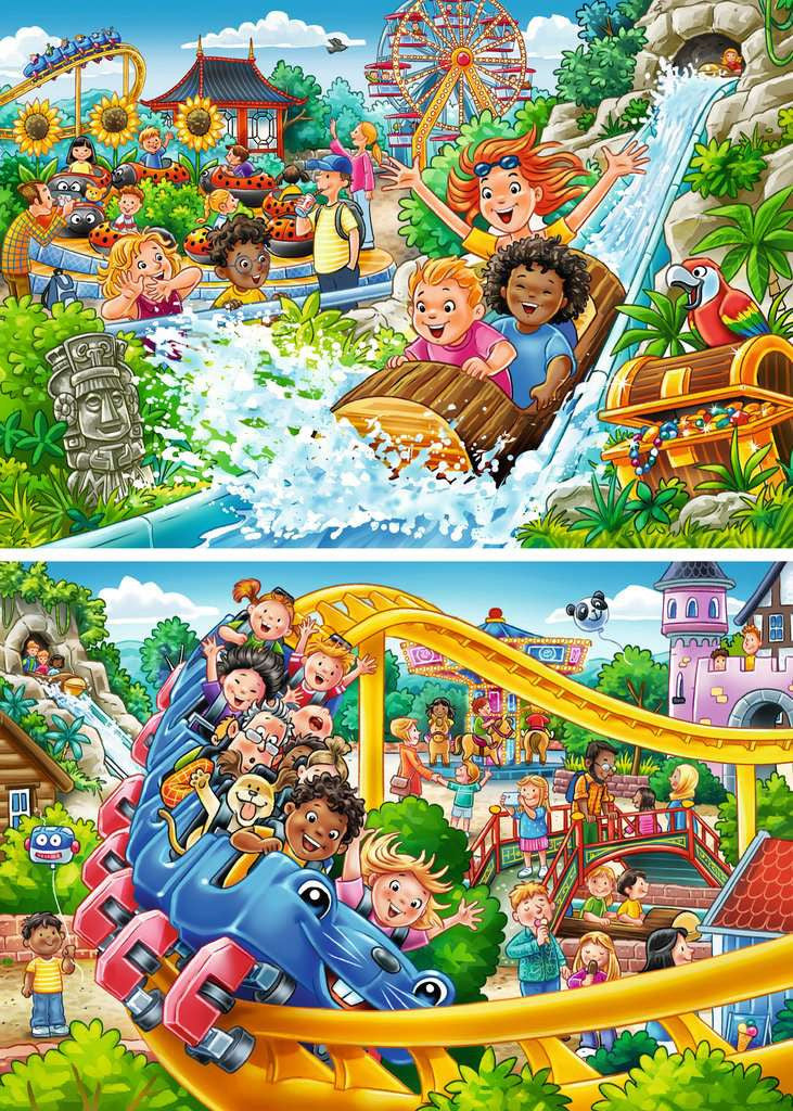 Amusement Park – 2 x 24 Piece Jigsaw Puzzles (Ravensburger)