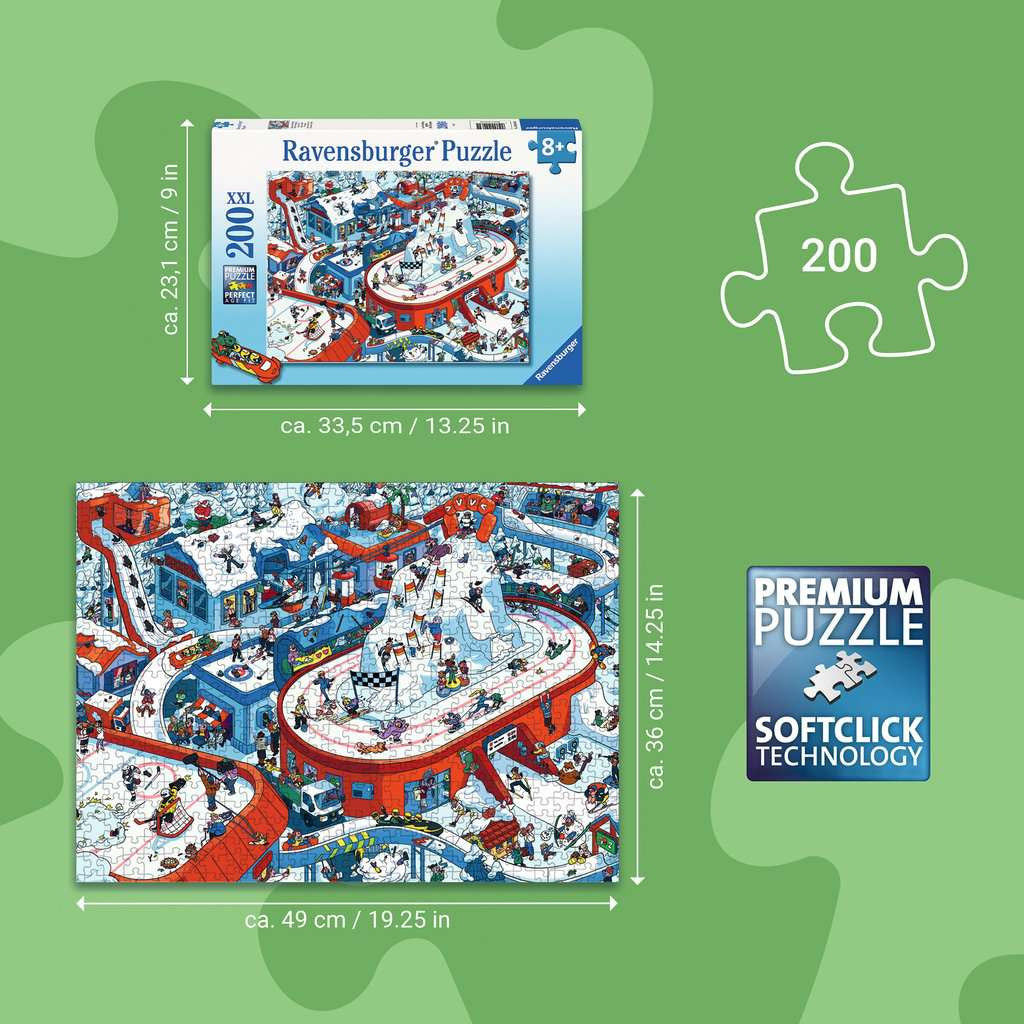 Size guide: Winter Sports Stadium - 200 XXL Piece Jigsaw Puzzle (Ravensburger)