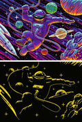 Artwork: Outer Space Adventure - Glow in the Dark - 200 XXL Piece Jigsaw Puzzle (Ravensburger)
