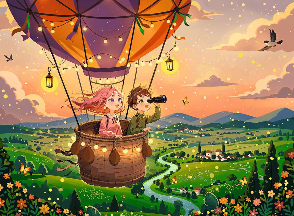 Cosy Sunset Sky Ride XXL – 300 Piece Jigsaw Puzzle (Ravensburger)
