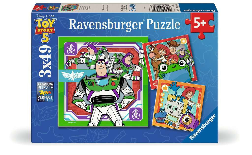 Toy Story 5: On a Mission – 3 x 49 Piece Jigsaw Puzzles (Ravensburger)