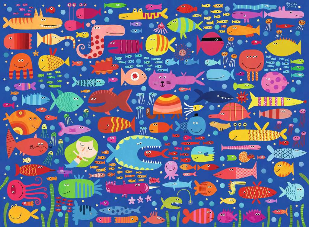 Funny Fish Friends XXL – 200 Piece Jigsaw Puzzle (Ravensburger)