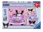 Kuromi on Tour – 3 x 49 Piece Jigsaw Puzzles (Ravensburger)