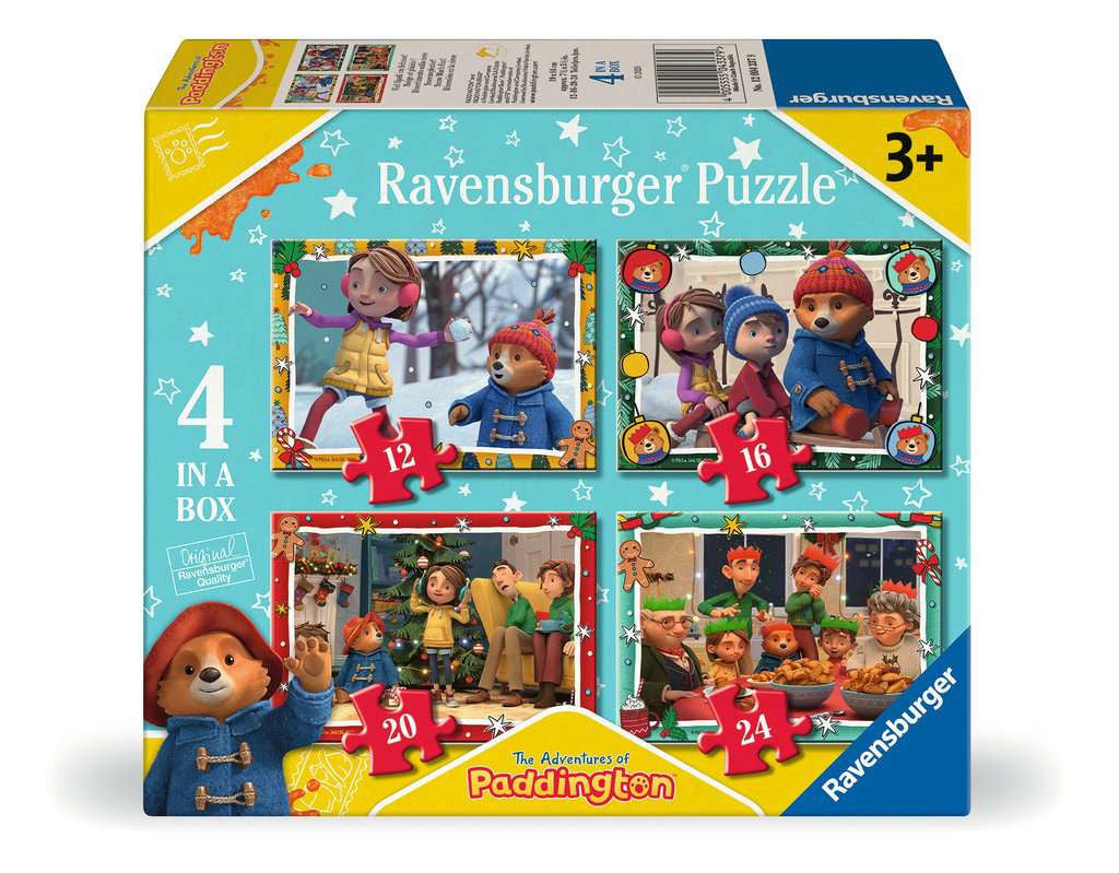 The Adventures of Paddington – 4 in a Box (12, 16, 20, 24 Piece) Jigsaw Puzzles (Ravensburger)