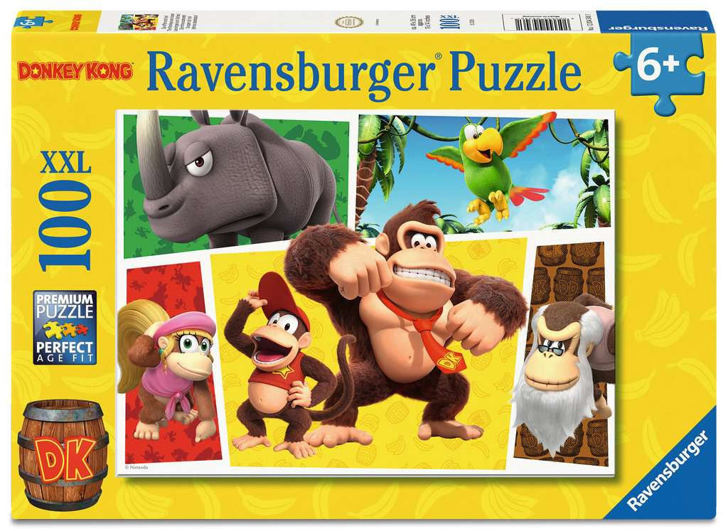 Box, straight on: Donkey Kong - 100 XXL Piece Jigsaw Puzzle (Ravensburger)