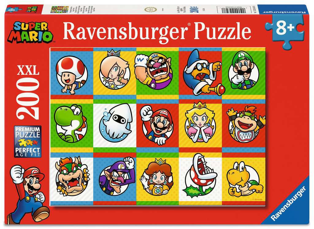 Box, straight on: Super Mario Character Palette - 200 XXL Piece Jigsaw Puzzle (Ravensburger)