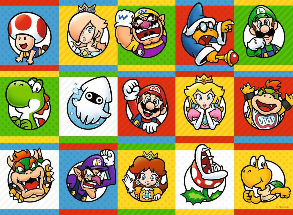 Artwork: Super Mario Character Palette - 200 XXL Piece Jigsaw Puzzle (Ravensburger)