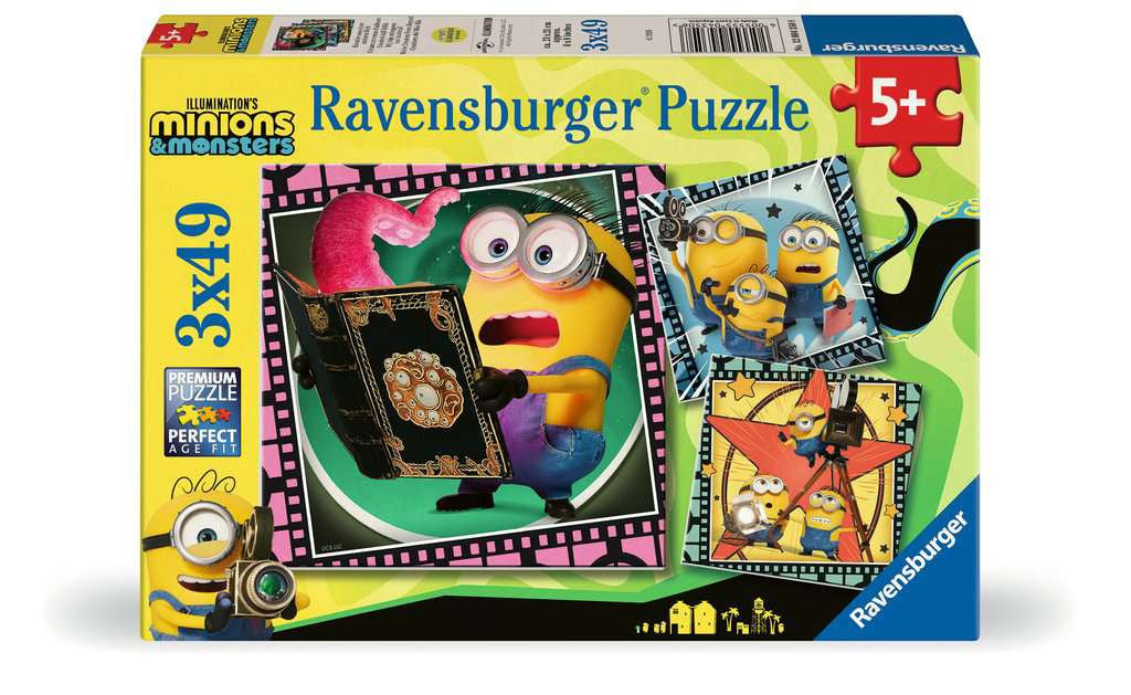 Minions & Monsters – 3 x 49 Piece Jigsaw Puzzles (Ravensburger)