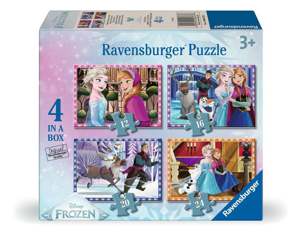 Disney Frozen – 4 in a Box (12, 16, 20, 24 Piece) Jigsaw Puzzles (Ravensburger)