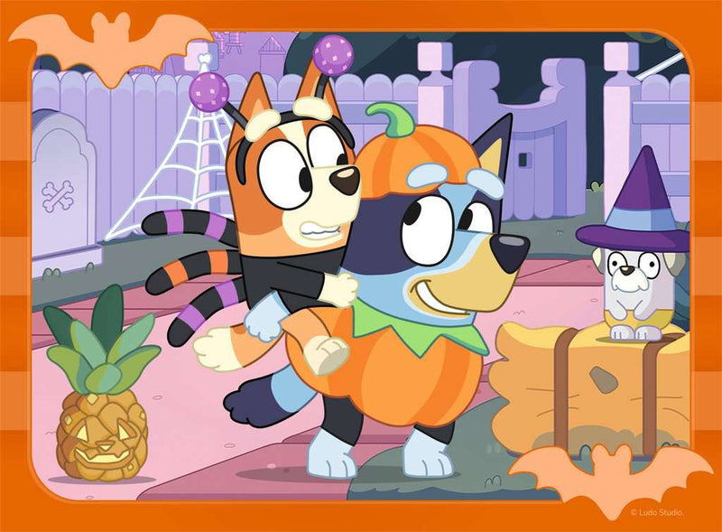 Bluey Halloween – 4 in a Box (12, 16, 20, 24 Piece) Jigsaw Puzzles (Ravensburger)