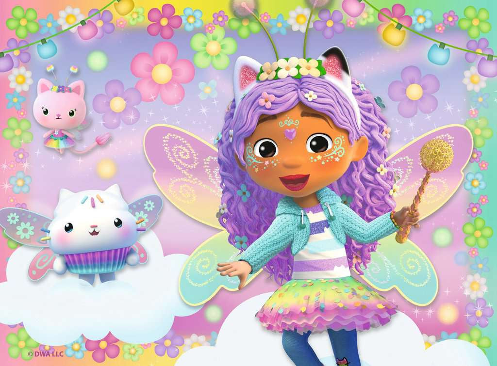 Gabby's Dollhouse Fairylandia – 4 in a Box (12, 16, 20, 24 Piece) Jigsaw Puzzles (Ravensburger)