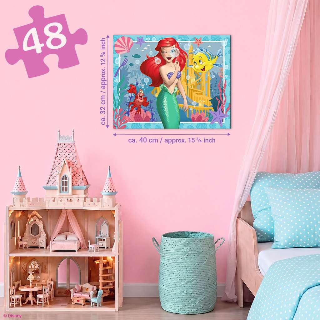 Size guide: Disney Giftables Ariel - 48 Piece Jigsaw Puzzle (Ravensburger)