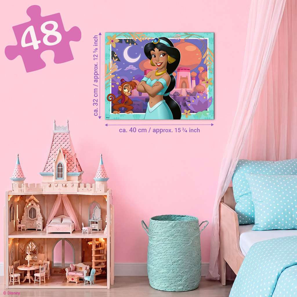 Size guide: Disney Giftables Jasmine - Building Together! - 48 Piece Jigsaw Puzzle (Ravensburger)