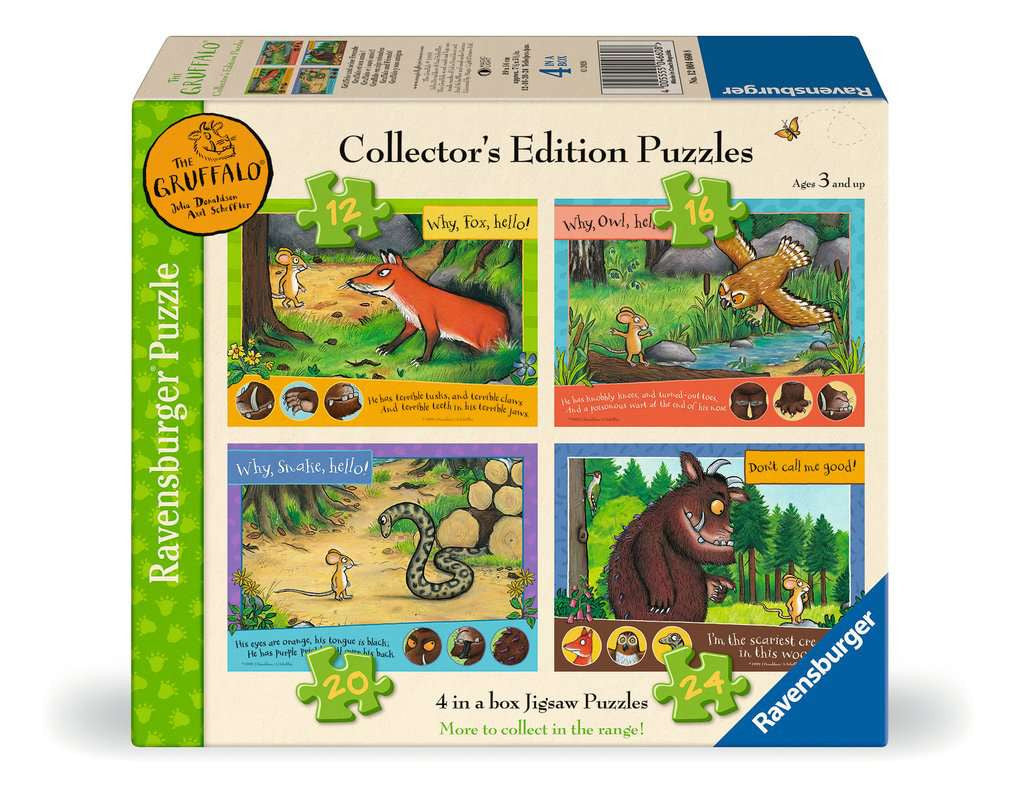 Gruffalo and Friends Collection – 4 in a Box (12, 16, 20, 24 Piece) Jigsaw Puzzles (Ravensburger)